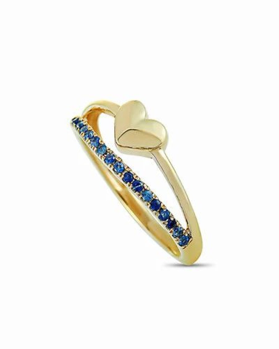 Rings * | Diamond Select Cuts 14K 0.25 Ct. Tw. Sapphire Ring Women