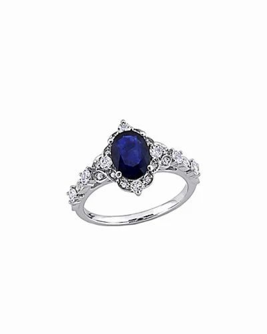 Rings * | Rina Limor 10K 2.10 Ct. Tw. Diamond & Sapphire Ring Women