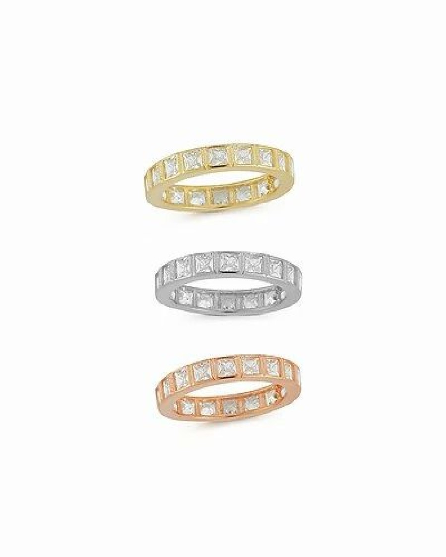 Rings * | Chloe And Madison And Madison 14K Over Silver Cz Ring Set Women