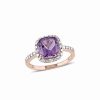 Rings * | Rina Limor 10K Rose Gold 1.85 Ct. Tw. Diamond & Amethyst Ring Women