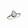 Rings * | Diana M. Fine Jewelry 14K 0.45 Ct. Tw. Diamond & Sapphire Half-Eternity Ring Women