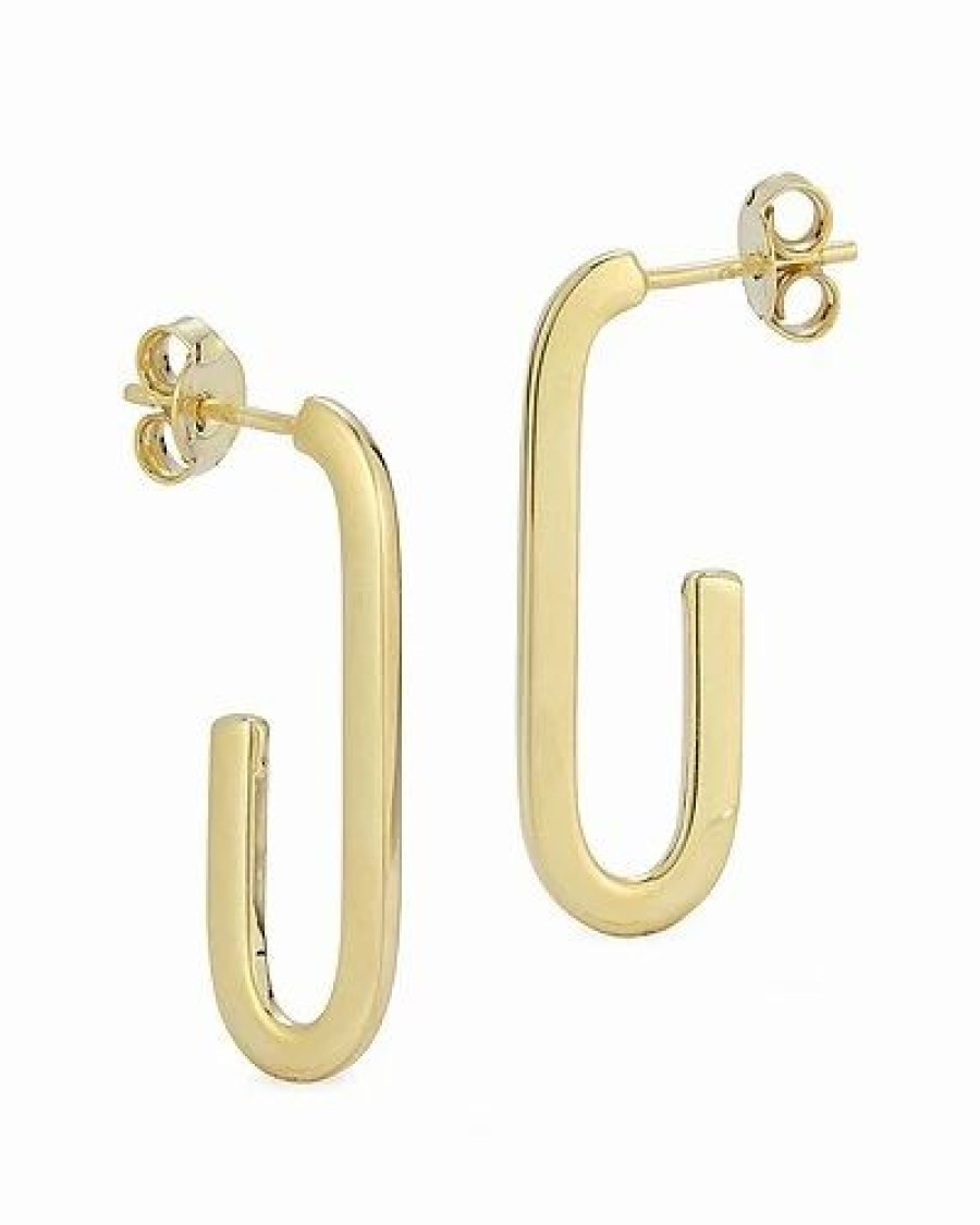 Earrings * | 14K Italian Gold Elongated Earrings Women