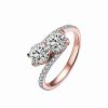 Rings * | Genevive 18K Rose Gold Vermeil Ring Women