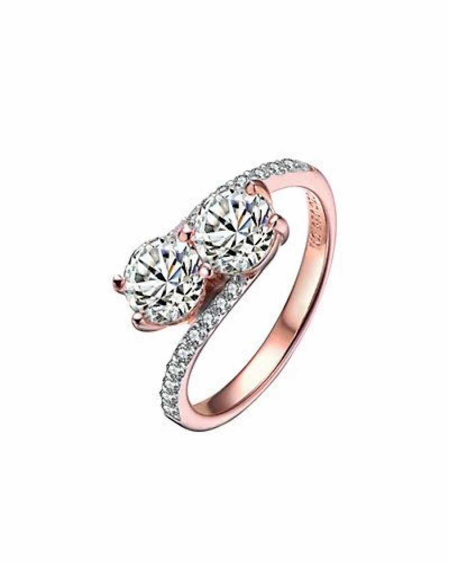 Rings * | Genevive 18K Rose Gold Vermeil Ring Women