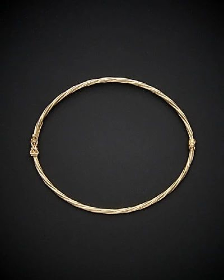 Bracelets * | 18K Italian Gold Twist Bangle Women