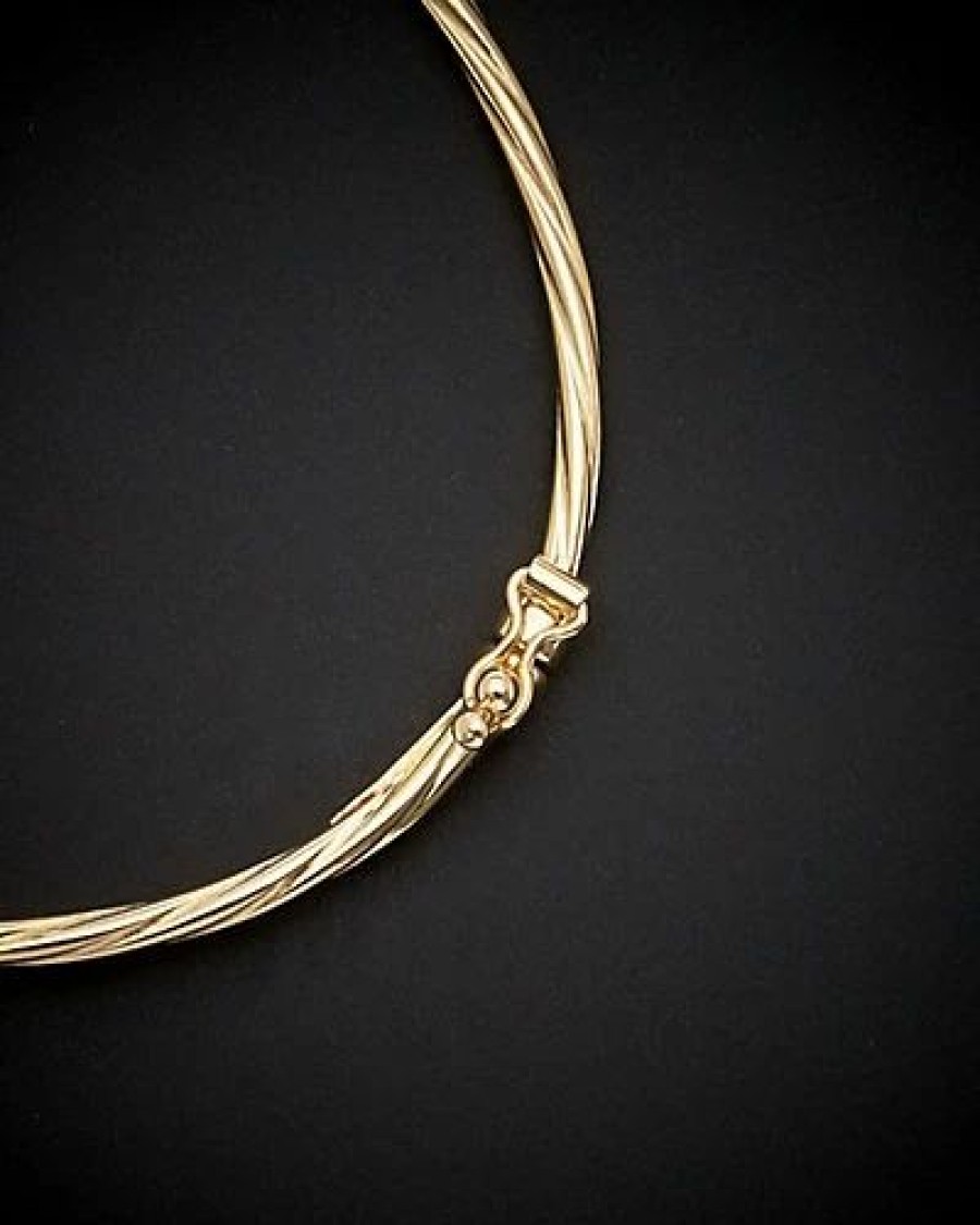 Bracelets * | 18K Italian Gold Twist Bangle Women