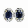 Earrings * | Gemstones 14K 0.11 Ct. Tw. Diamond & Sapphire Earrings Women