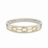 Bracelets * | Juvell 18K Two-Tone Plated Cz Cuff Bangle Bracelet Women