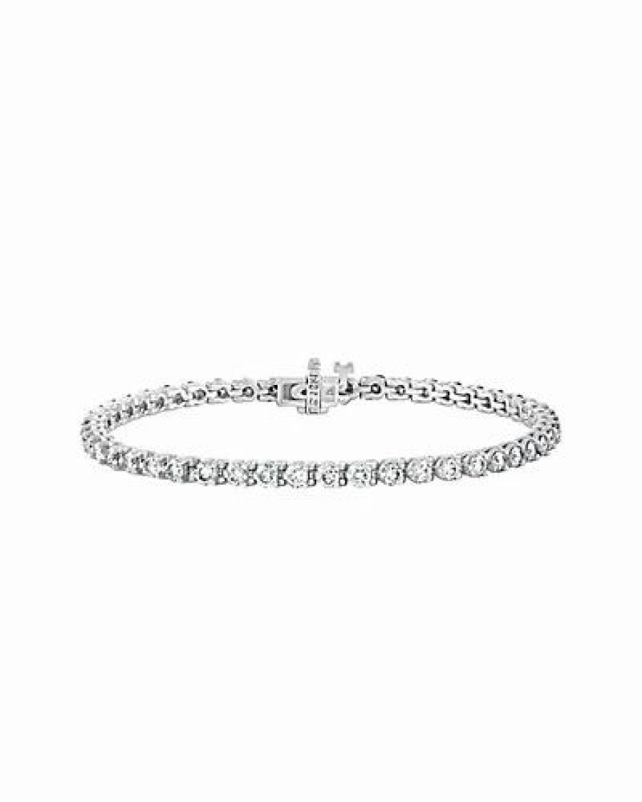 Bracelets * | Diana M. Fine Jewelry 18K 4.10 Ct. Tw. Diamond Tennis Bracelet Women