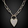 Necklaces * | Juvell 18K Plated Cz Heart Necklace Women