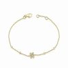 Bracelets * | Sabrina Designs 14K 0.16 Ct. Tw. Diamond Flower Bracelet Women