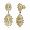 Earrings * | Rachel Glauber Two-Tone Plated Cz Dangle Earrings Women