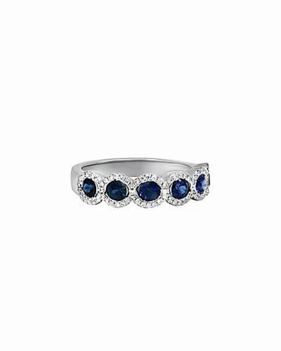 Rings * | Diana M. Fine Jewelry 18K 1.06 Ct. Tw. Diamond & Sapphire Ring Women