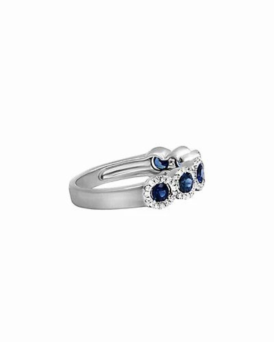 Rings * | Diana M. Fine Jewelry 18K 1.06 Ct. Tw. Diamond & Sapphire Ring Women