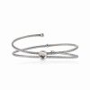 Bracelets * | Alor White Topaz Cable Bangle Bracelet Women