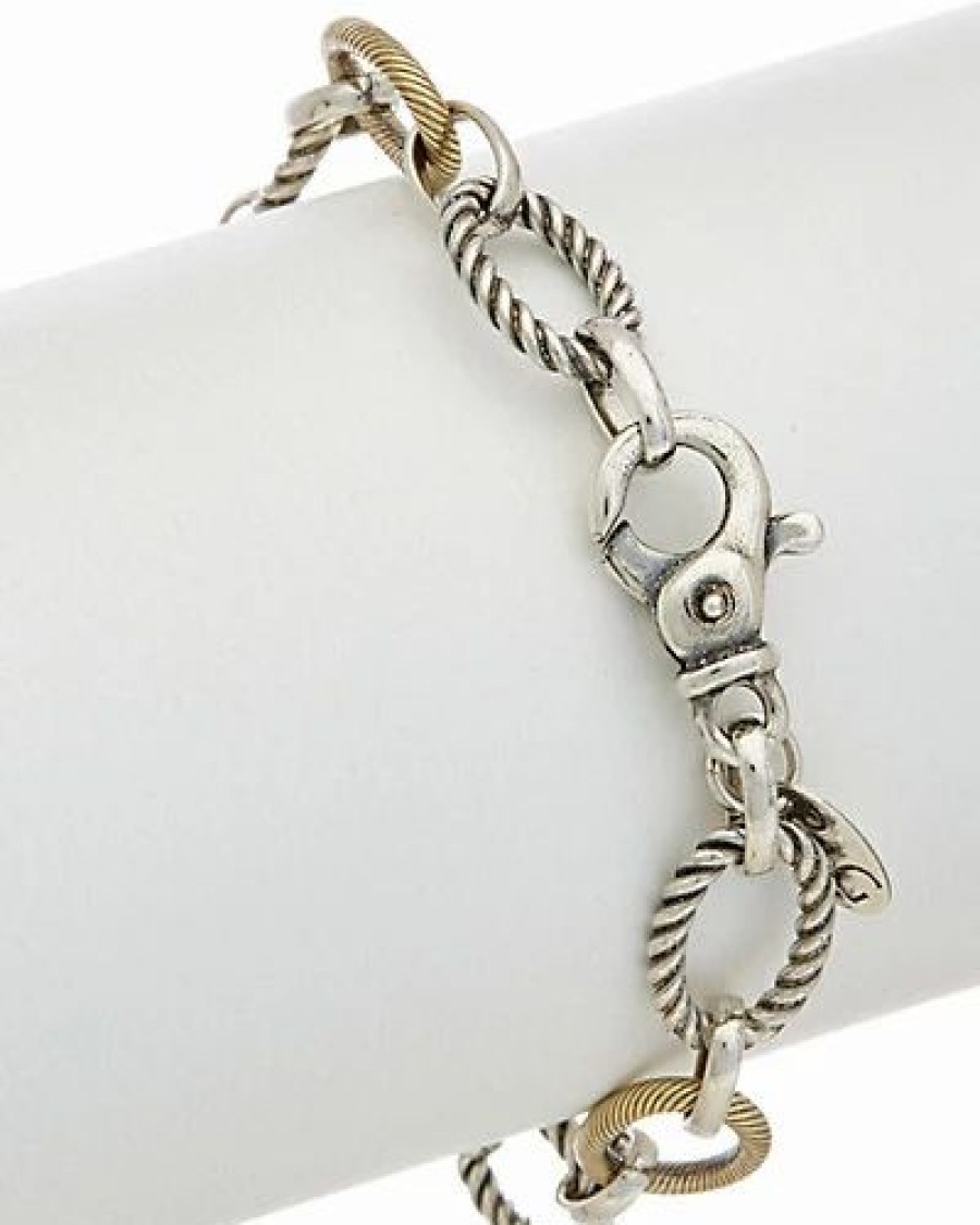 Bracelets * | Phillip Gavriel 18K & Silver Twisted Oval Bracelet Women