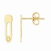 Earrings * | Italian Gold 14K Safety Pin Earrings Women