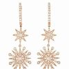 Earrings * | Diamond Select Cuts 18K Rose Gold 0.90 Ct. Tw. Diamond Dangle Earrings Women