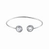 Bracelets * | Genevive Silver Cz Bangle Women