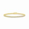 Bracelets * | Sterling Forever 14K Plated Cz Tennis Bracelet Women