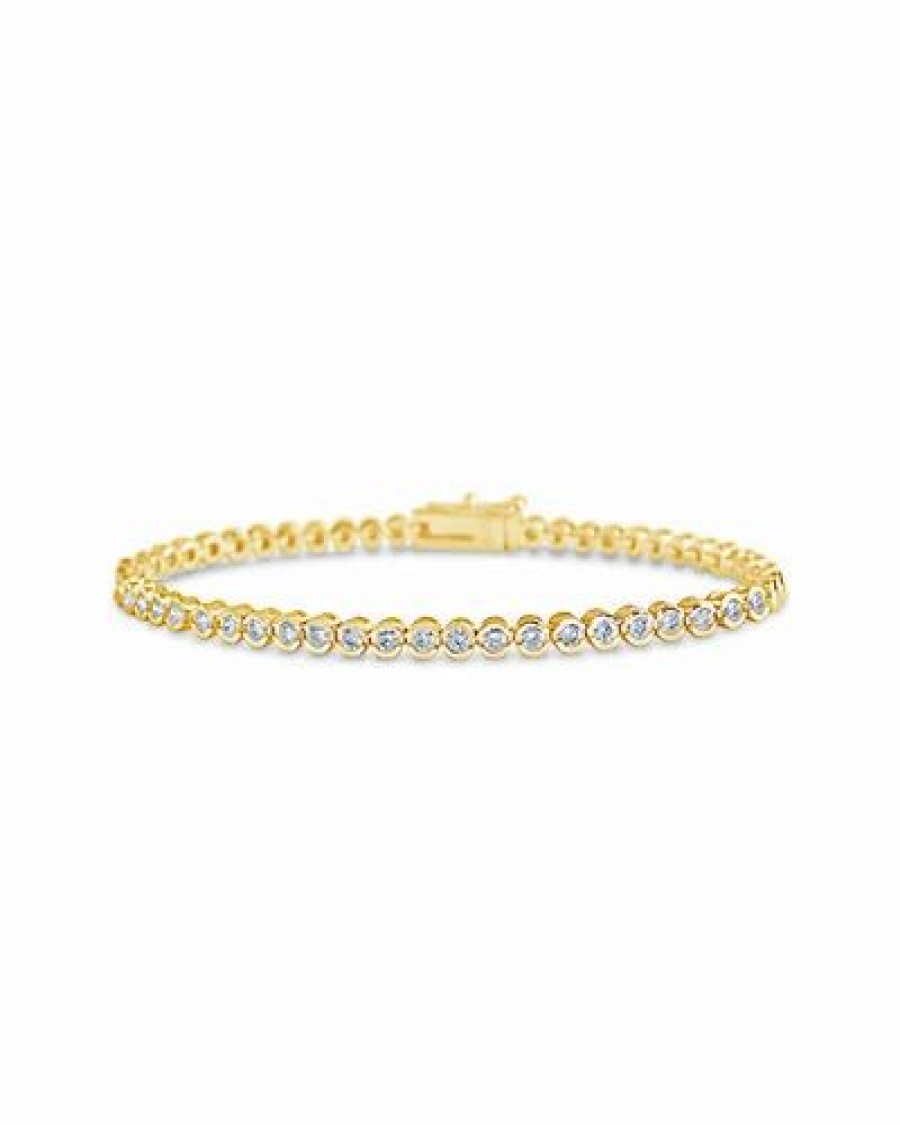 Bracelets * | Sterling Forever 14K Plated Cz Tennis Bracelet Women