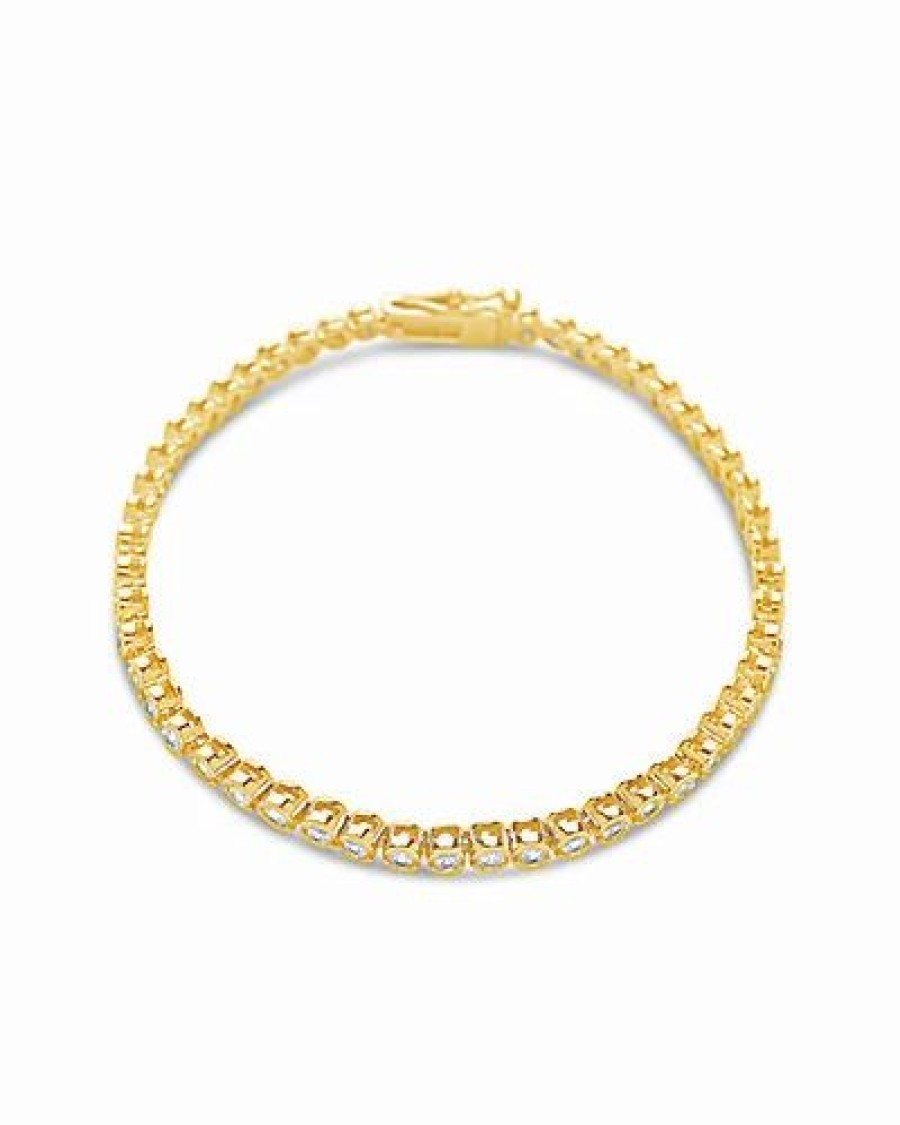 Bracelets * | Sterling Forever 14K Plated Cz Tennis Bracelet Women