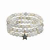 Bracelets * | Rachel Reinhardt 14K Plated Silverite & Enamel Set Of 3 Stretch Bracelets Women