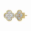 Earrings * | Rachel Glauber Two-Tone Plated Cz Studs Women