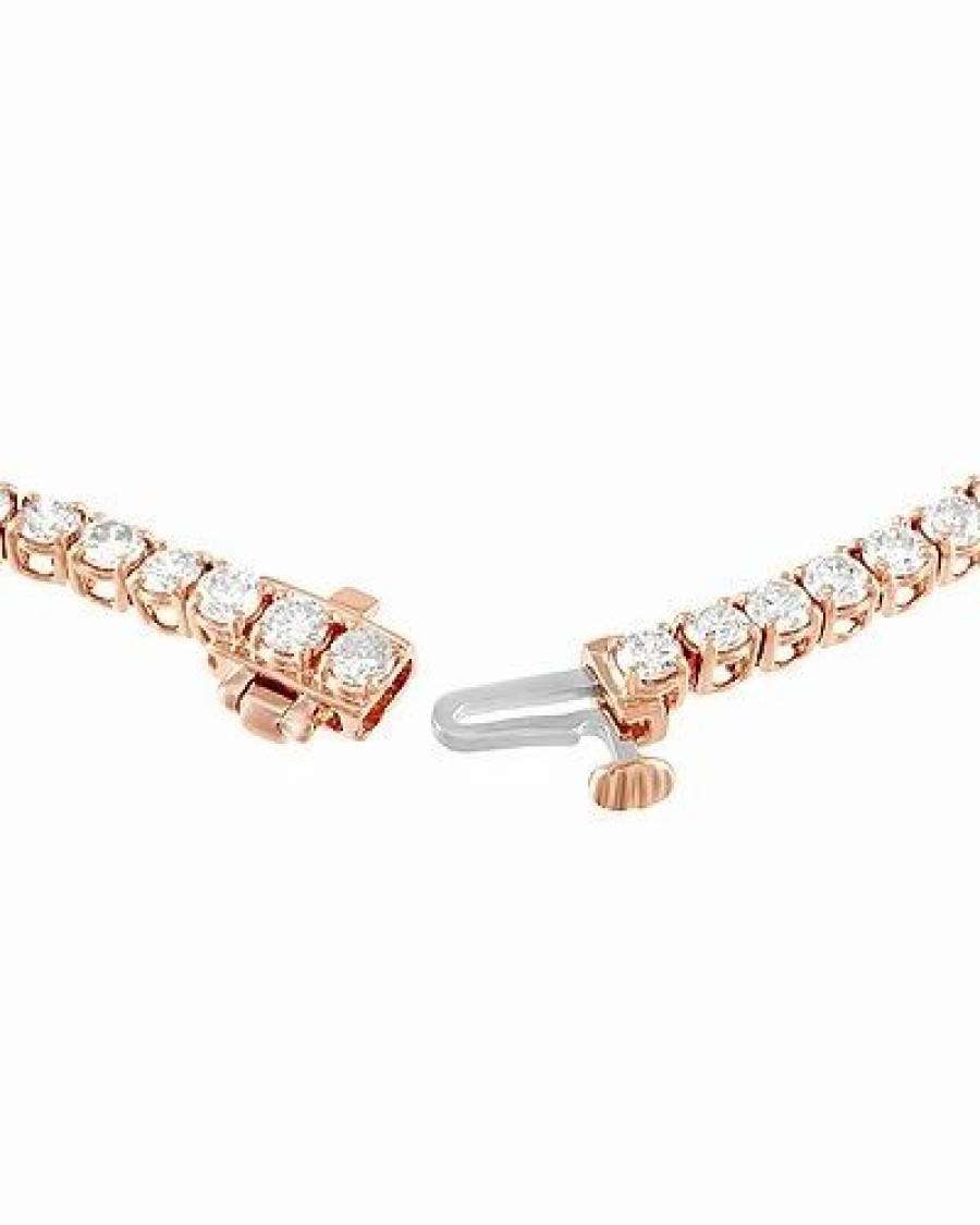 Bracelets * | Diamond Select Cuts 14K Rose Gold 4.64 Ct. Tw. Diamond Tennis Bracelet Women