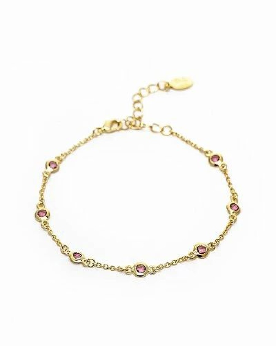 Bracelets * | Rivka Friedman 18K Plated Crystal Station Bracelet Women