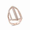 Rings * | Diamond Select Cuts 14K Rose Gold 0.71 Ct. Tw. Diamond Geometric Ring Women