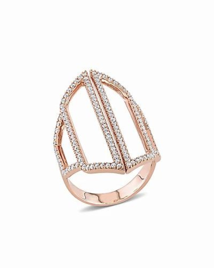 Rings * | Diamond Select Cuts 14K Rose Gold 0.71 Ct. Tw. Diamond Geometric Ring Women