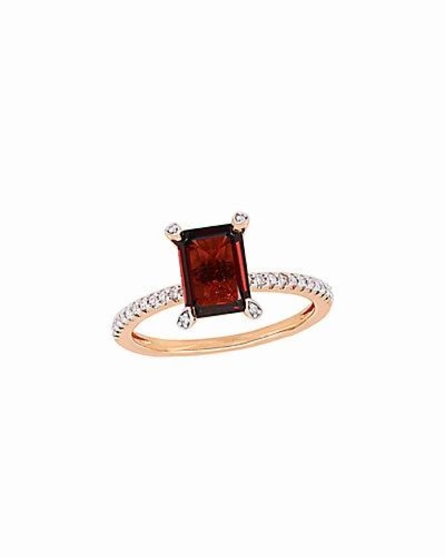 Rings * | Rina Limor 10K Rose Gold 2.23 Ct. Tw. Diamond & Garnet Ring Women