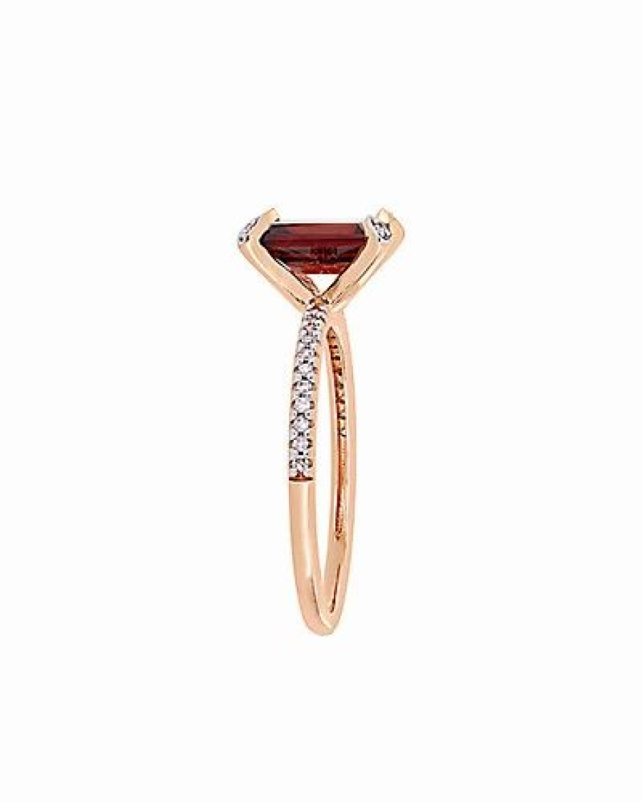 Rings * | Rina Limor 10K Rose Gold 2.23 Ct. Tw. Diamond & Garnet Ring Women