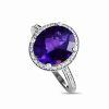 Rings * | Gemstones 14K 0.20 Ct. Tw. Diamond & Amethyst Ring Women