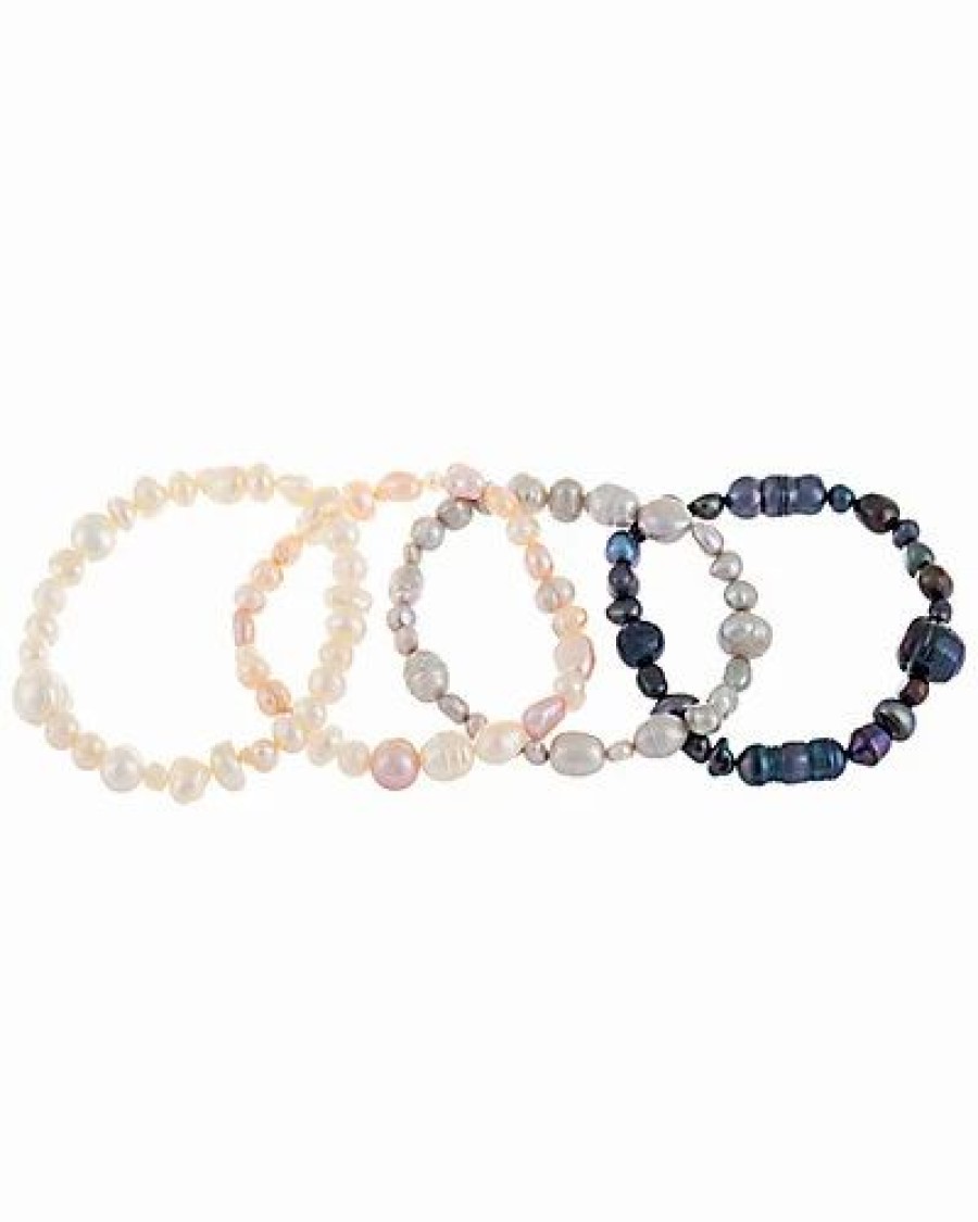 Bracelets * | Splendid Pearls 6-9Mm Pearl Bracelet Set Women