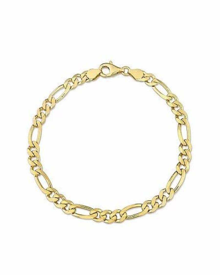 Bracelets * | 18K Over Italian Silver Figaro Chain Bracelet Women