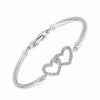 Bracelets * | Diamond Select Cuts Ver 0.18 Ct. Tw. Diamond Heart Bangle Bracelet Women