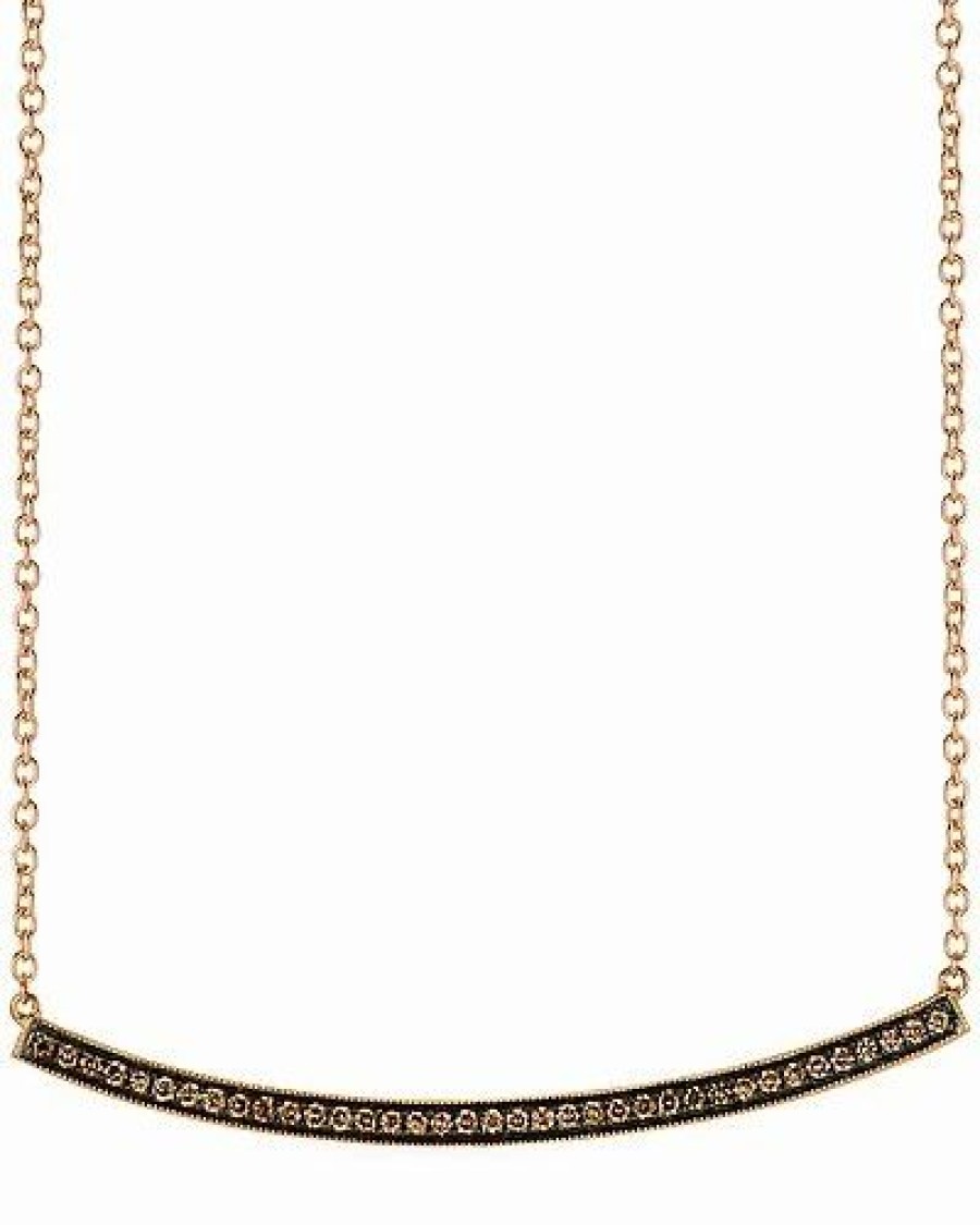 Necklaces * | Le Vian Chocolatier 14K Rose Gold 0.36 Ct. Tw. Diamond Necklace Women