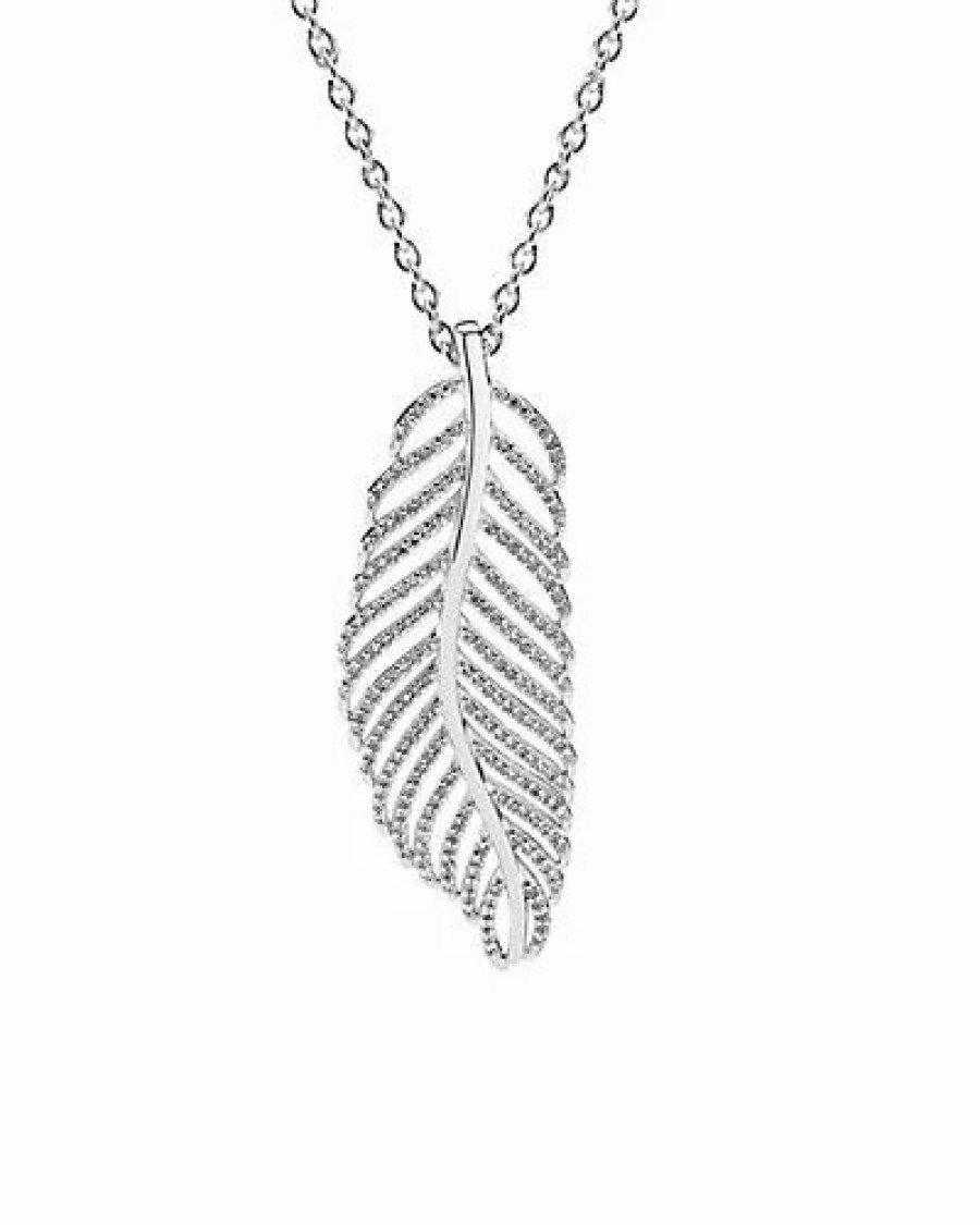 Necklaces * | Pandora Silver Cz Light As A Feather Pendant Necklace Women