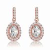 Earrings * | Genevive 18K Rose Gold Plated Earrings Women