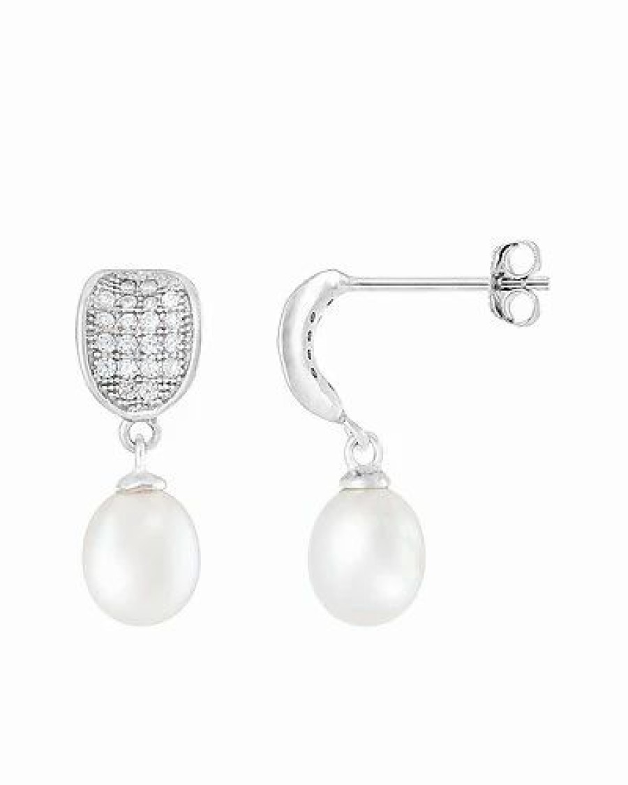 Earrings * | Splendid Pearls Ver 7-8Mm Pearl Earrings Women