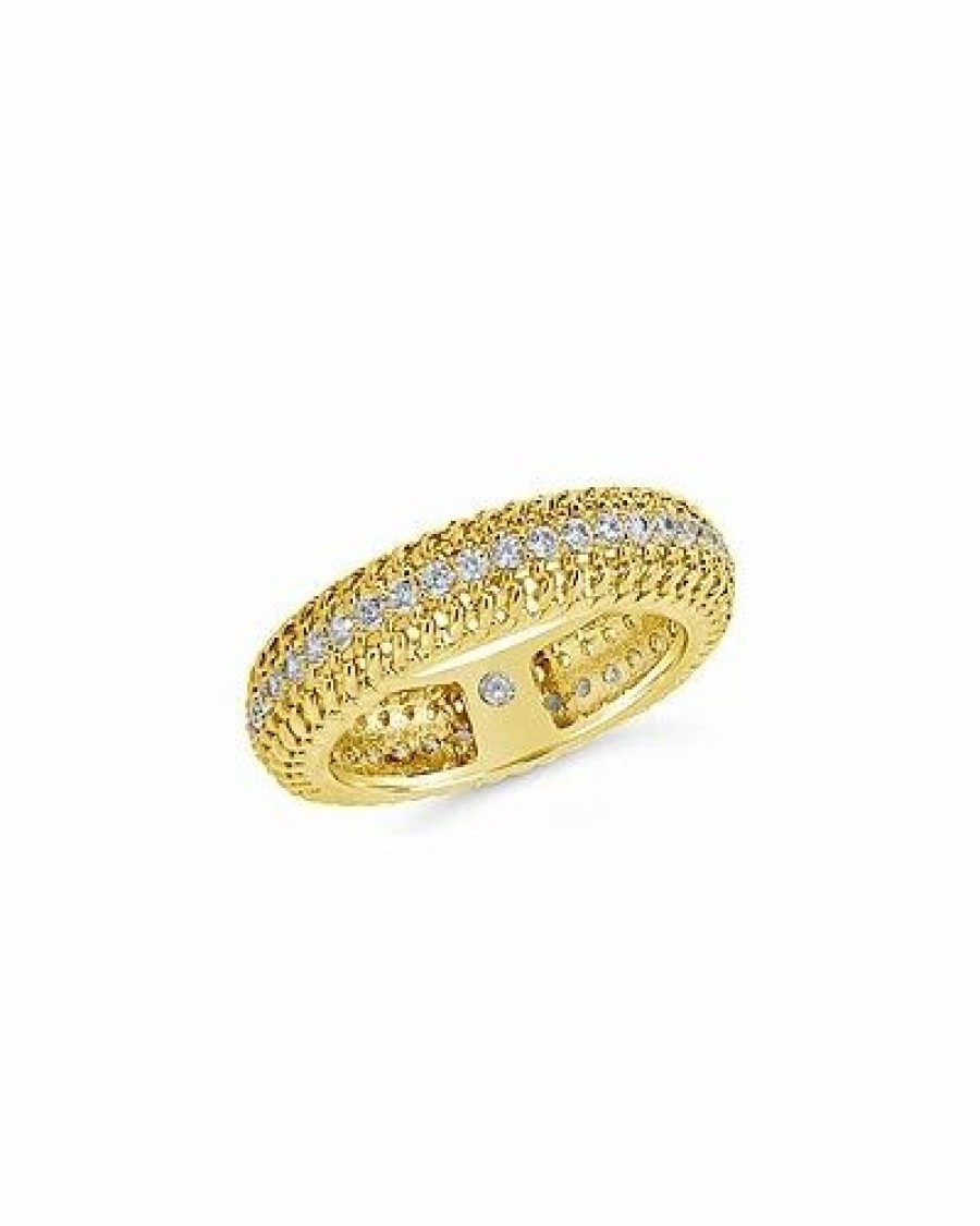 Rings * | Sterling Forever 14K Plated Studded Dome Ring Women