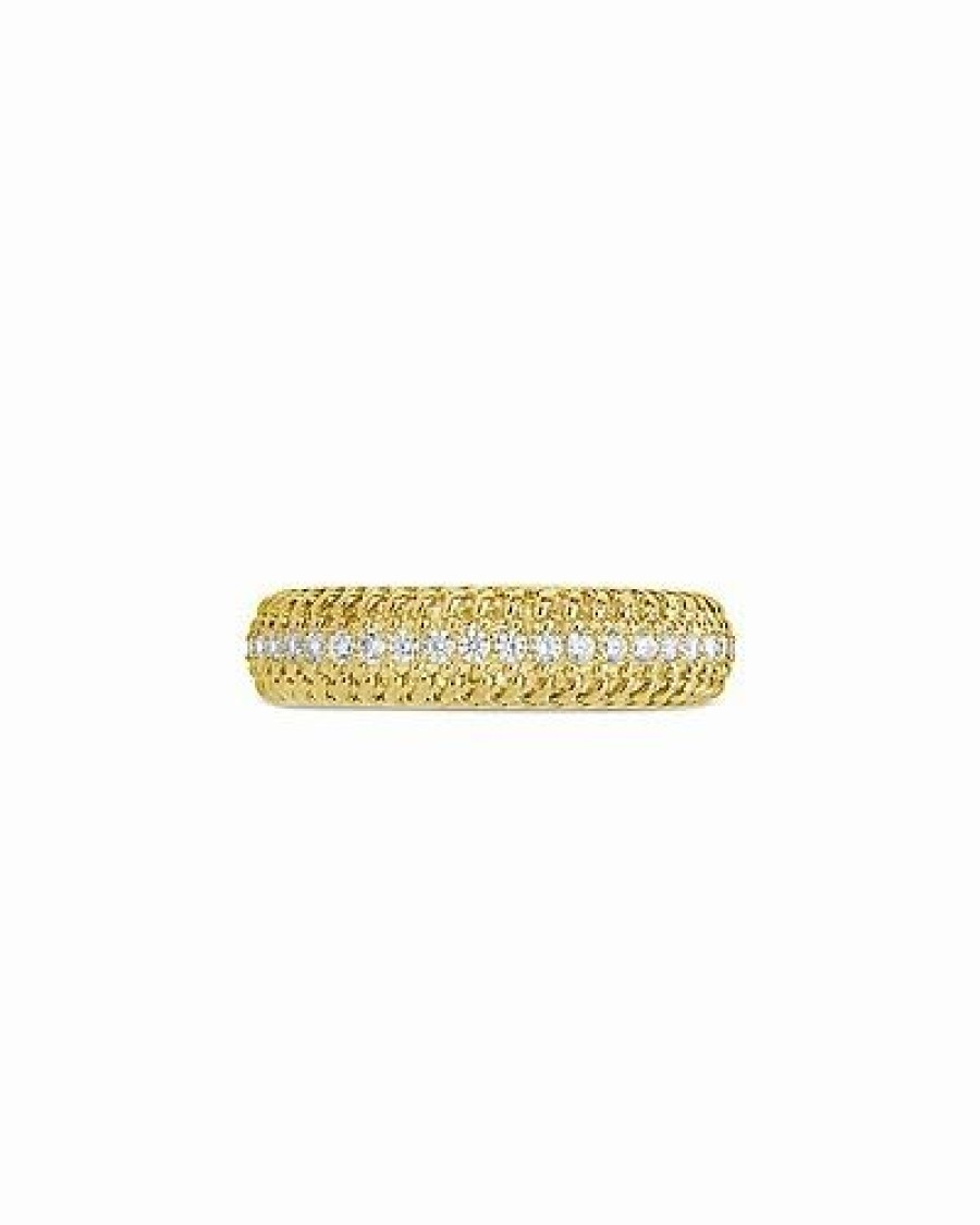 Rings * | Sterling Forever 14K Plated Studded Dome Ring Women