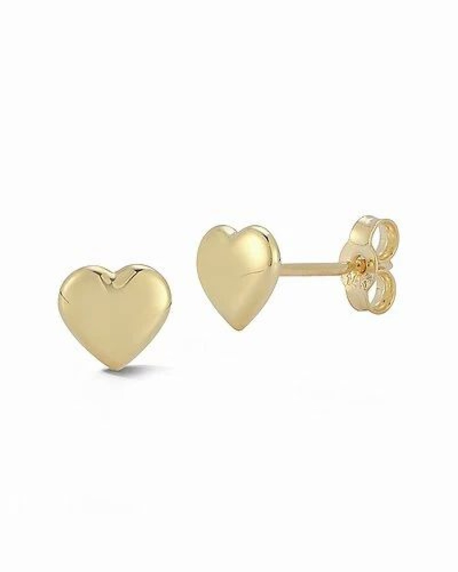 Earrings * | Ember Fine Jewelry 14K Puffed Heart Studs Women