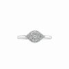 Rings * | Effy Fine Jewelry Silver 0.16 Ct. Tw. Diamond Ring Women