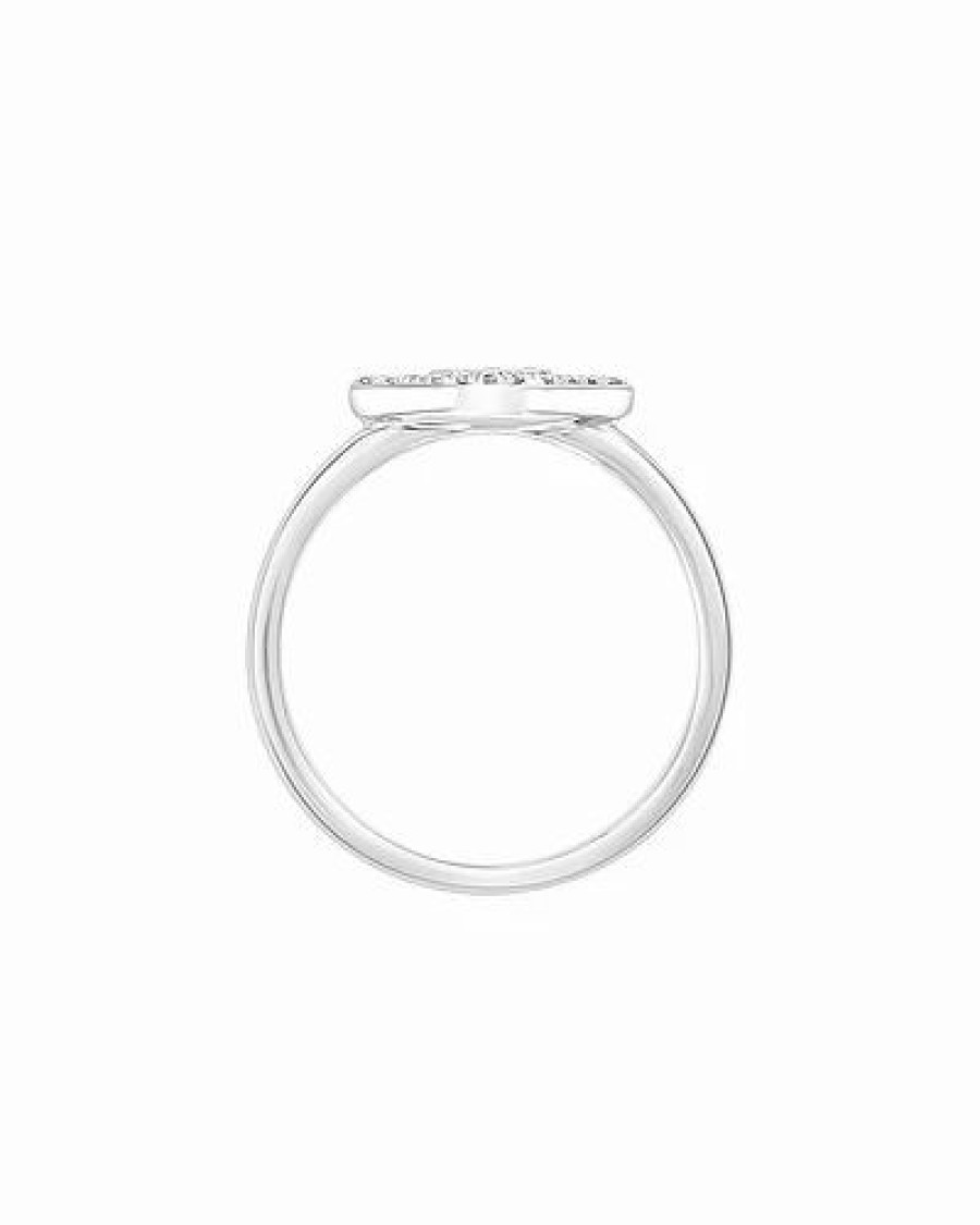 Rings * | Effy Fine Jewelry Silver 0.16 Ct. Tw. Diamond Ring Women