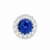 Rings * | Diana M. Fine Jewelry Platinum 9.32 Ct. Tw. Diamond & Sapphire Half-Eternity Ring Women