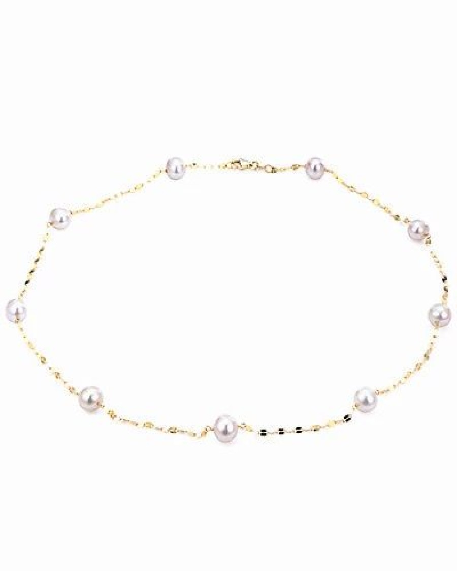 Necklaces * | Pearls Imperial 14K Rose Gold 7.5-8Mm Pearl Necklace Women