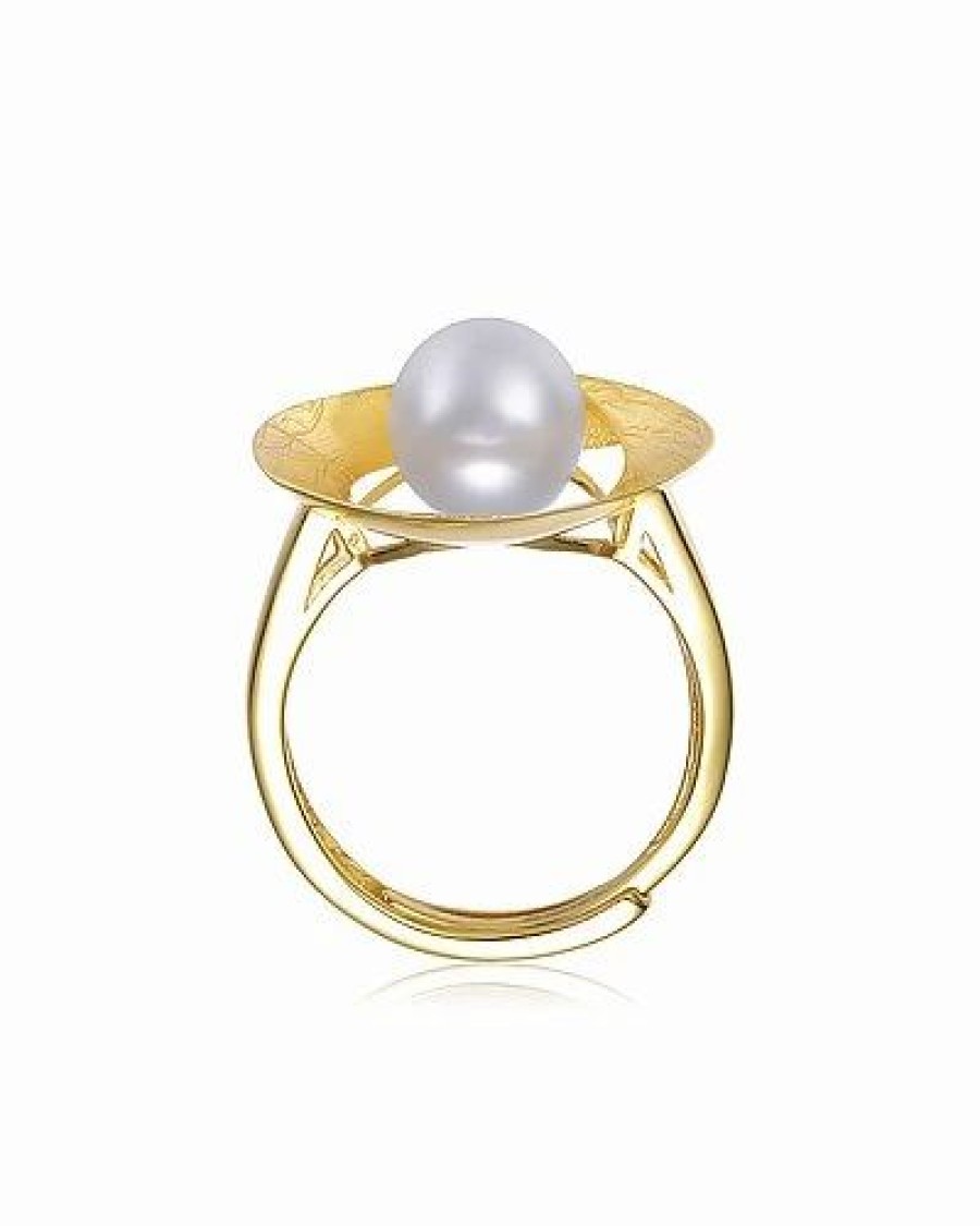 Rings * | Genevive 14K Over Silver Pearl Ring Women